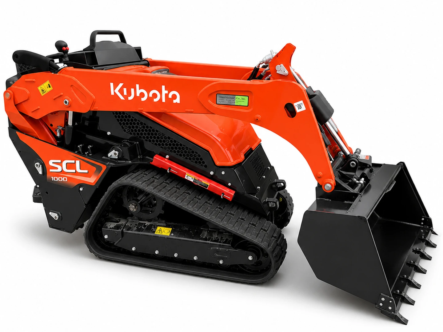 Kubota SCL 1000 mini skid steer with bucket attachment available to rent